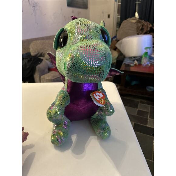 TY Beanie Boos - CINDER the Dragon (LARGE Size - 17 inch) - MWMTs Boo Toy - Picture 5 of 5